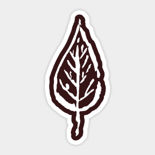 Leaf - Minimal Ink Drawing Sticker